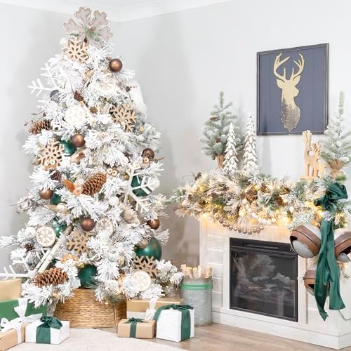 AuldHome Design Woven Hyacinth Christmas Tree Collar (Natural, 29-Inch), Natural Fiber Rustic Farmhouse Basket Weave Large Tree Skirt
