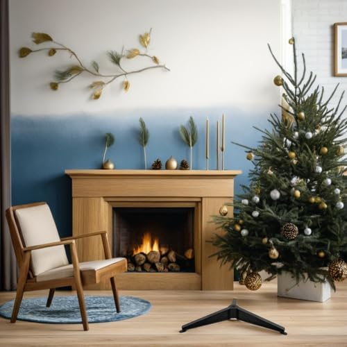 Operitacx 1 Pcs Black Plastic Christmas Tree Stand, Small Artificial Tree Base and Pole Support for Holiday Party and Home Display