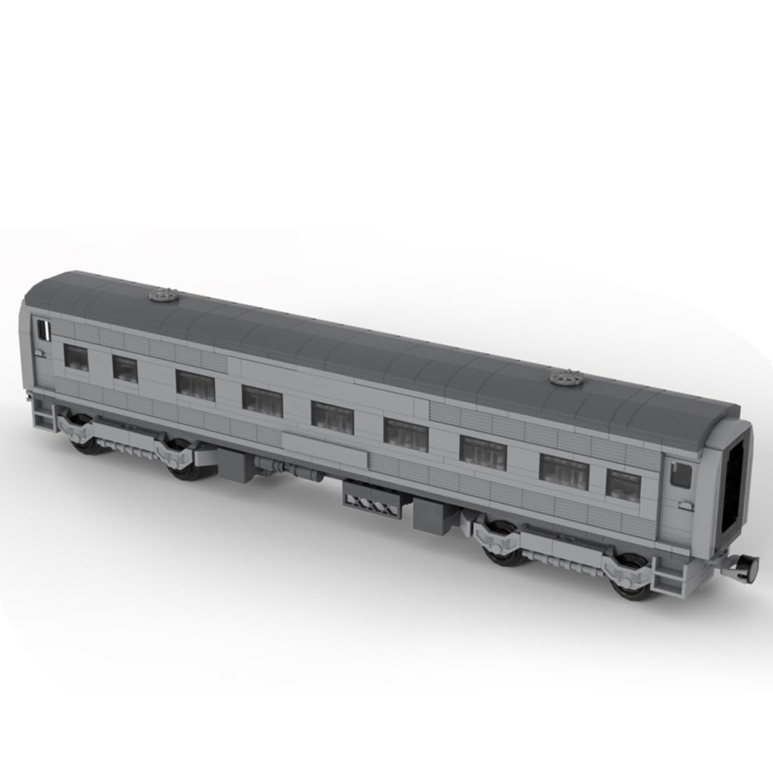 BICRKTOMXY 6wide Santa Fe Passenger Train Carriages Building Blocks Set, Railway Train Building Kit Model Designed by Count_of_Brick, Home Office Decor & Gift for Adults (635PCS+)