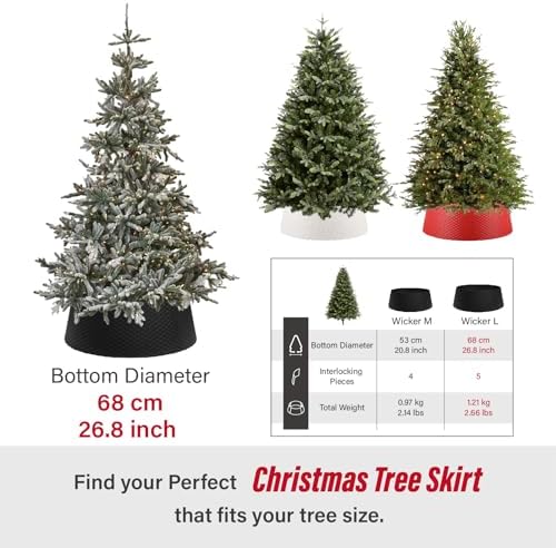 Tree Nest Christmas Tree Collar 26.8" D Round Tree Ring Skirt Base Cover