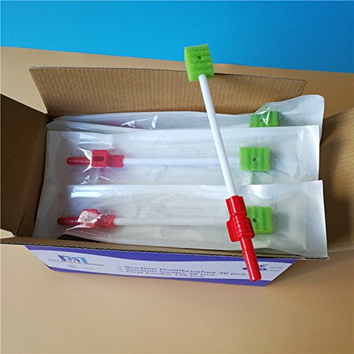Suction Swab Single Use System Suction Toothbrush Oral Cleaning Foam Swab,Individually Wrapped (box of 20)