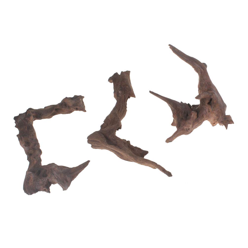 EmoursTM Aquarium Sinkable Driftwood Fish Tank Decoration (S/M-3 Pack)