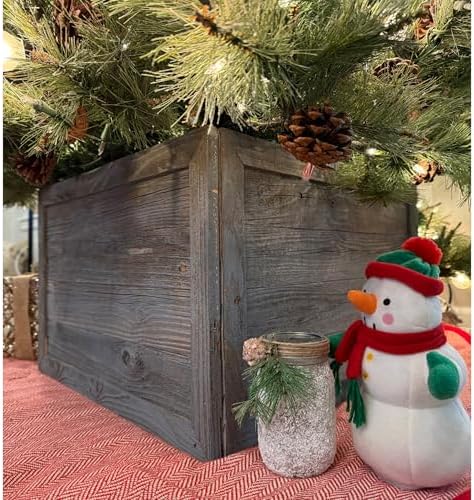 BarnwoodUSA Christmas Tree Collar Box, Reclaimed Wood, Rustic Skirt Replace