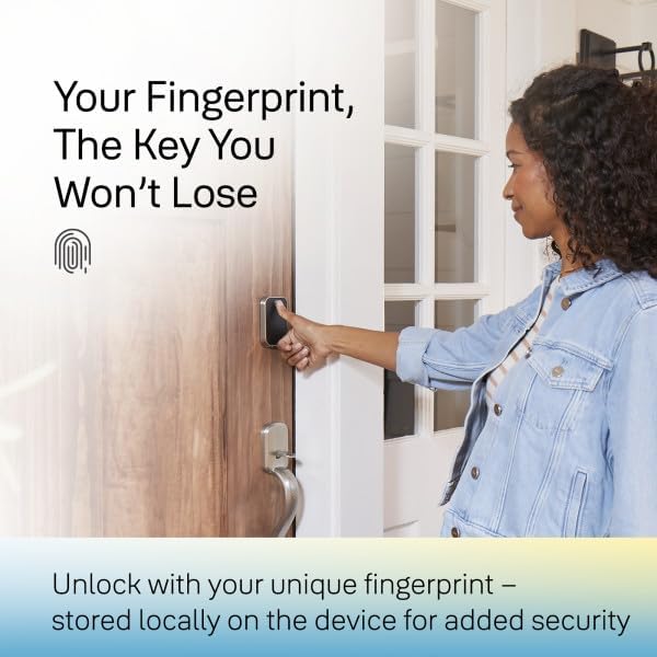 Yale Assure Lock 2 Touch Deadbolt, Satin Nickel Keyed Smart Entry Door Lock with Ridgefield Handle and Wi-Fi Connected Touchscreen Keypad and Fingerprint Scanner for Code Entry, B-YRD420-F-WF1-RX-619