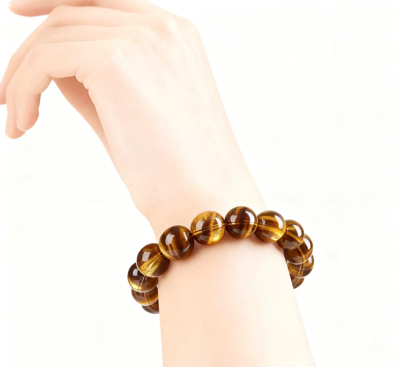 3A Pure Natural Tiger Eye Stone Bracelet - Good Luck, Attract Wealth, Enhance Affection, Exquisite Design