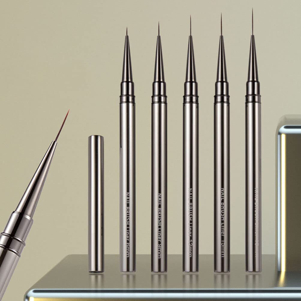 FRCOLOR Nail Art Brush Ultra-Fine Liner Pen 7.08 Inch Precision Manicure Tool for Detailed Nail Drawing and Diy Designs Suitable for Home and Salon Use
