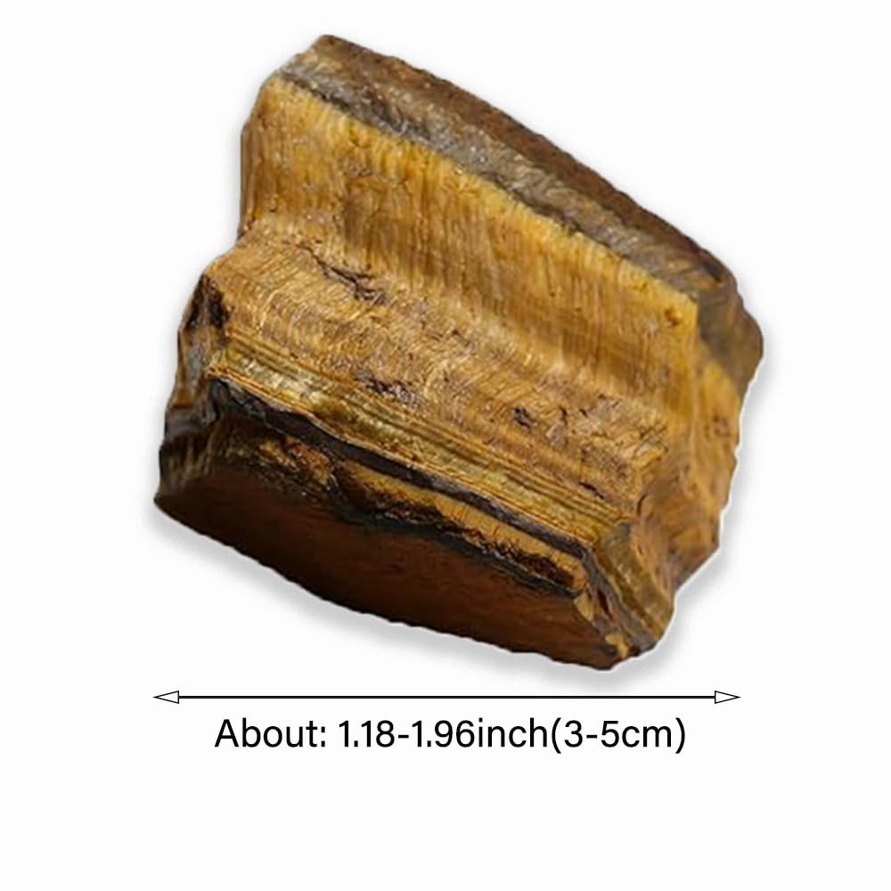 2PCS Natural Raw Stone Healing Crystals Bulk Healing Gemstones for Reiki Tumbling Fountain Rocks Meditation Garden Home Decor (Tiger's Eye)