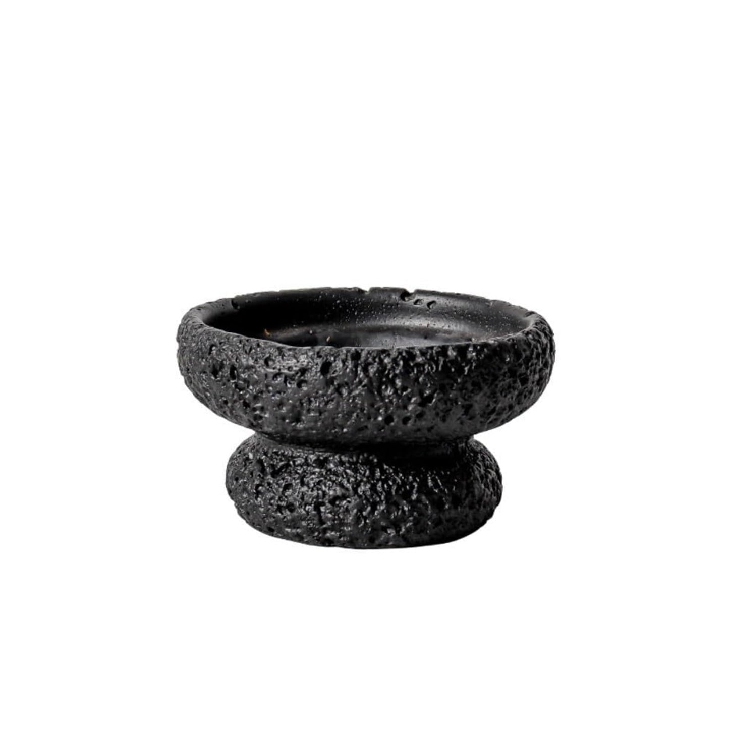 FXLTHIYBO Sleek Cement Creative Meteorite Pattern Flower Pot Planter Plants Flowers Bonsai Decoration for Indoor use(Black,Large)