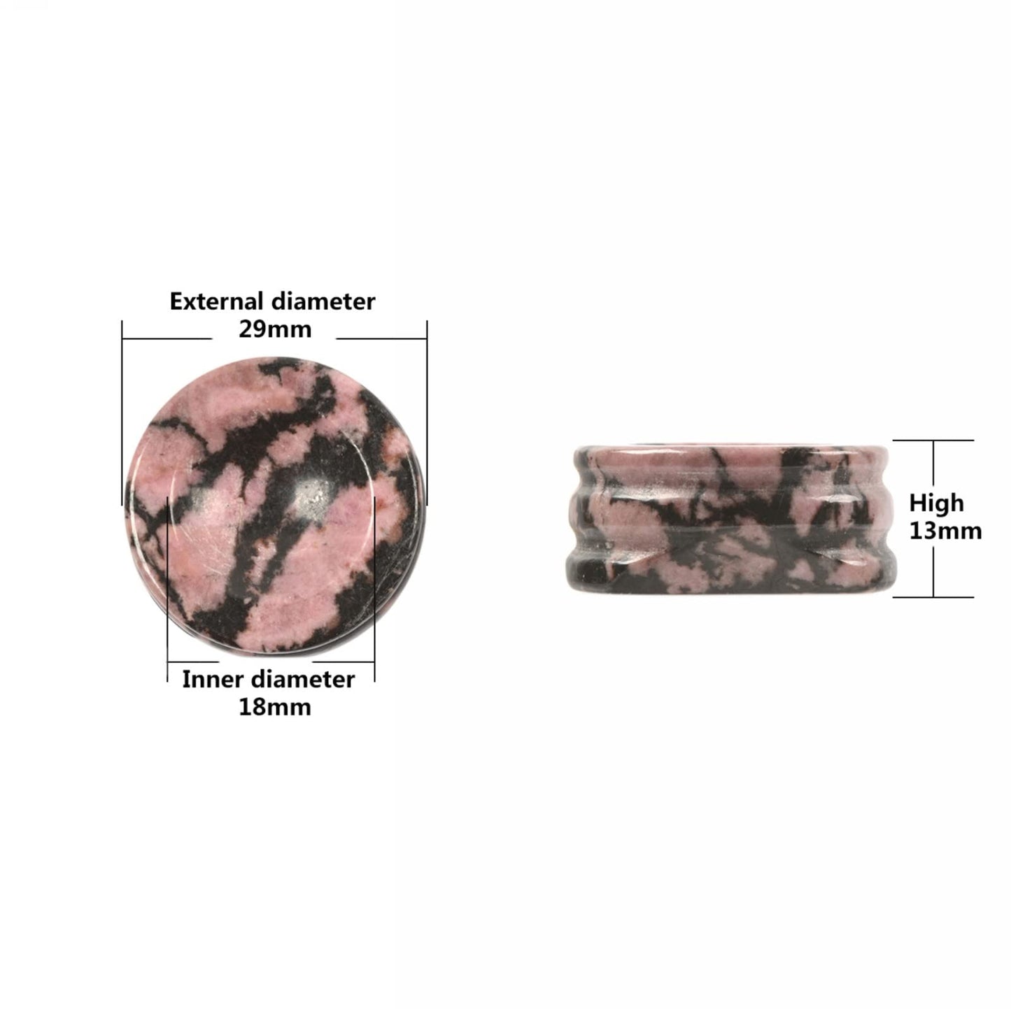 Justinstones Natural Matrix Rhodonite Gemstone Egg Crystal Healing Chakra Meditation Home Office Decor Stone with Stone Stand