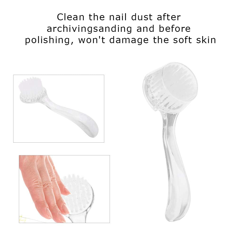 5Pcs Soft Nail Dust Cleaning Brush, Nail Nail Dust Brush Nail Brushes Manicure Diy Tool For For Salon And Home(White)
