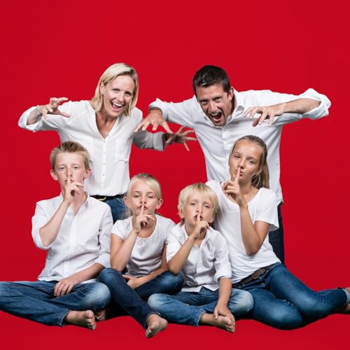 Trlyc Red Background Backdrop - 5x7 FT, Polyester, Valentine's Day, Christmas - color: Red, size: 5x7FT