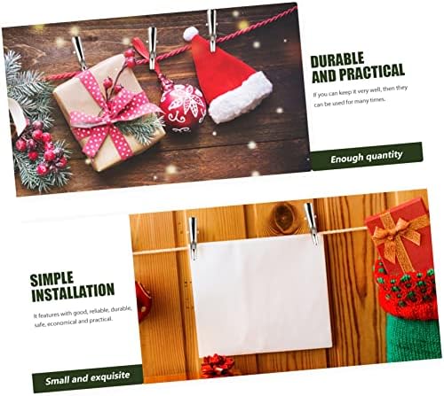 Cabilock 300pcs Christmas Flower Clips Miniature Clamps for Xmas Tree Decoration Easy to Install and Convenient for Wreaths and Holiday Floral Arrangements and