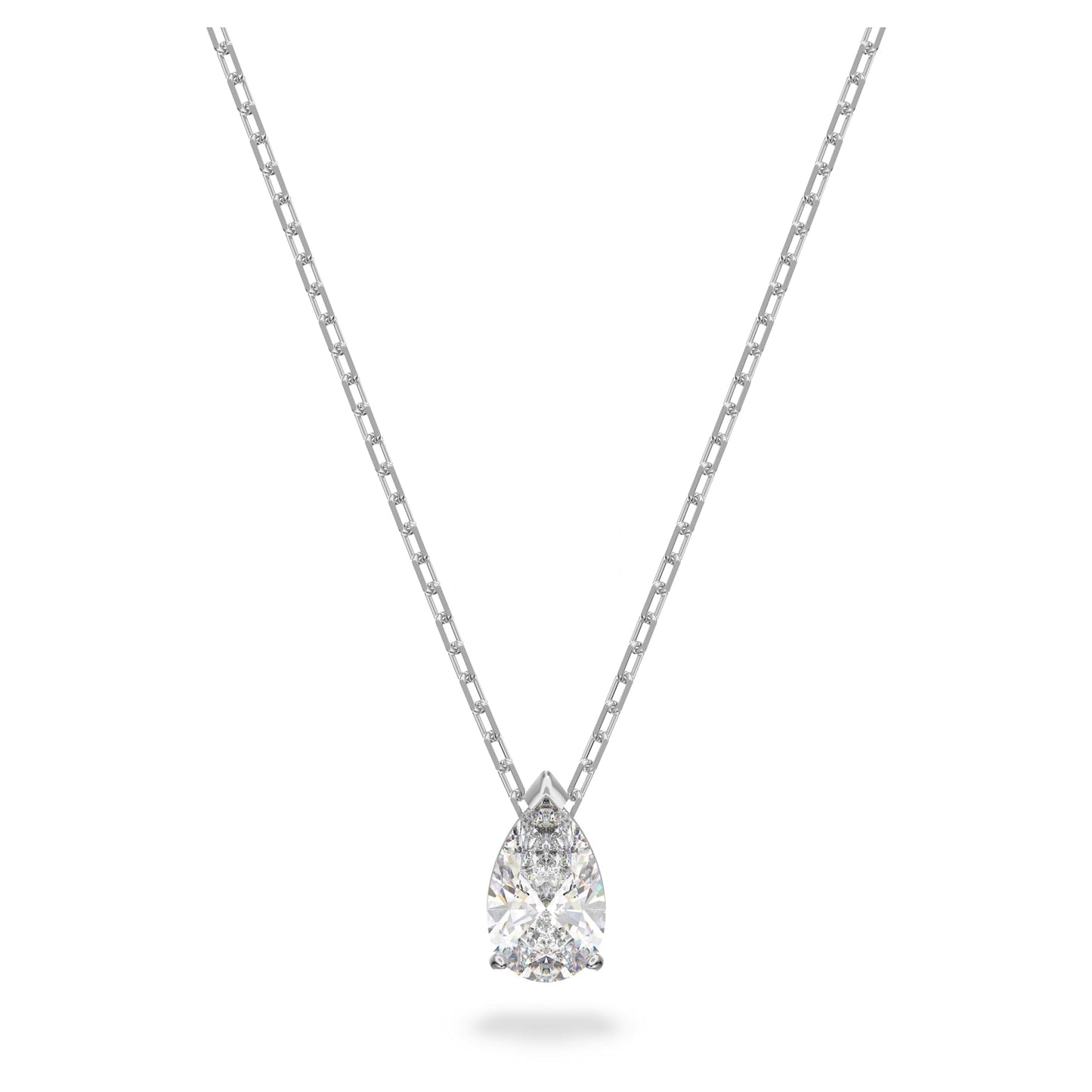 SWAROVSKI Attract necklace, White, Rhodium Finish