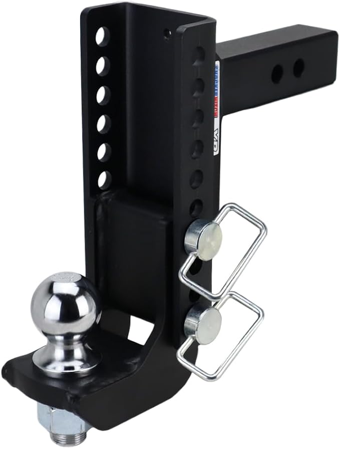 Shocker XR Adjustable Drop Hitch, Fits 2" Hitch Has 2-5/16"Ball 0-9" Drop