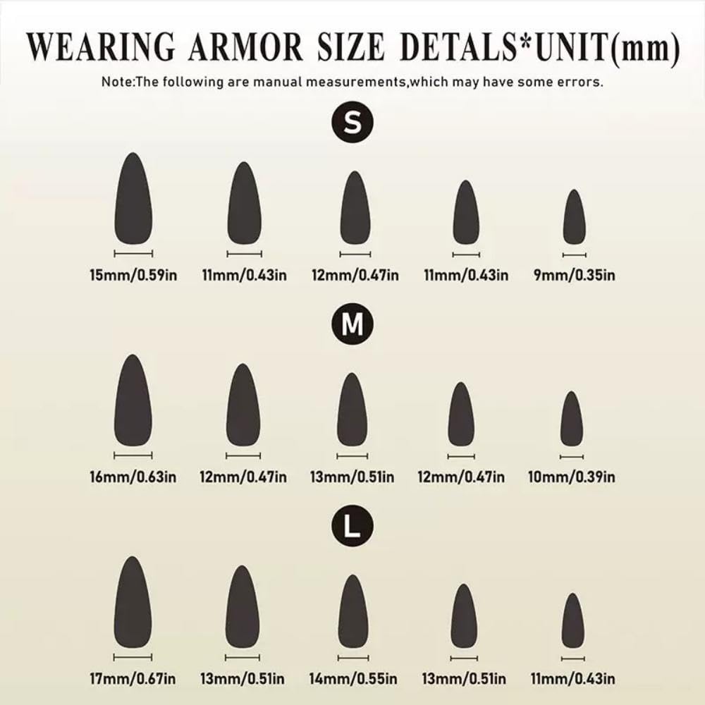 100% 5D Handmade Press on Nails with Charms Long Almond Nails Press ons- Rhinestones Pearl Butterfly False Nails Ombre Nude Press on Nails Gradient Fake Nails for Women DIY Manicure Size S