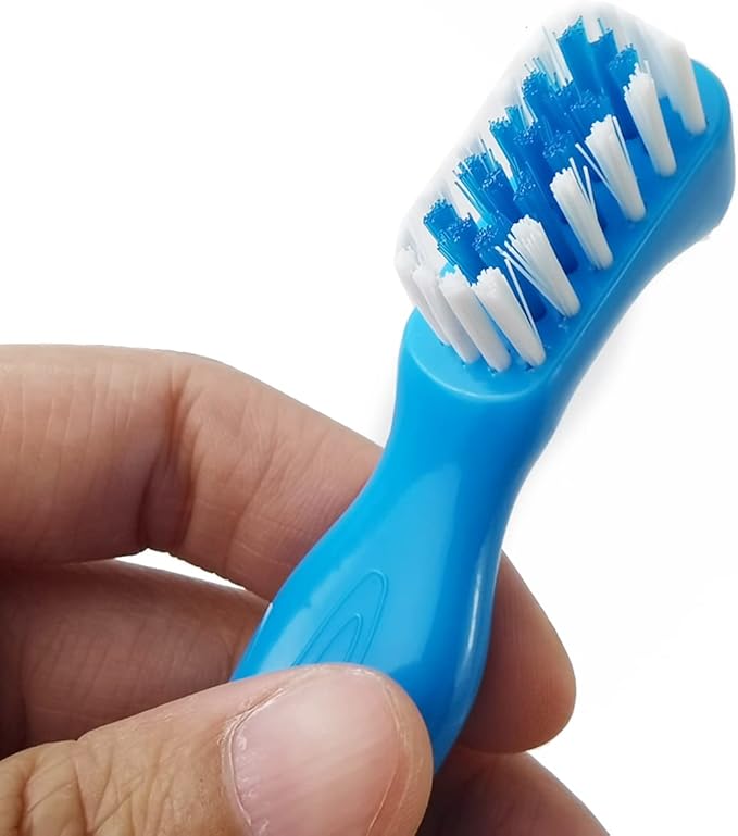 GXXMEI 12PCS Denture Toothbrush Hard/Soft Double Bristle for False Teeth Brush