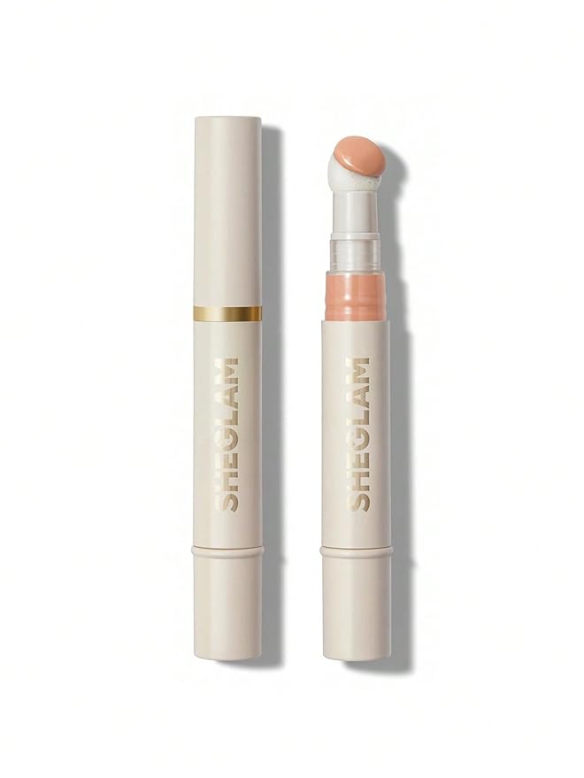 SHEGLAM Complexion Boost Concealer Sponge-Head Applicator Matte Liquid Concealer Long Lasting Brightening Color Corrector Weightless All-Day Long Lasting Hydrating Concealer-Pink Pearl