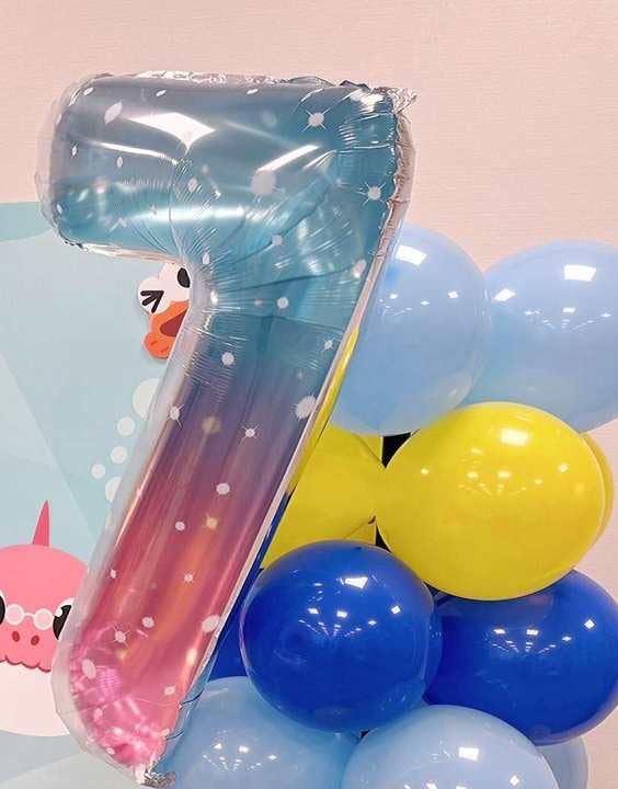 Starry Sky Number 3 Balloon 40 Inch, 3rd Birthday Celebration Supplies for Girls Boys Women Men, 3 Balloon for Girls Boys Theme Party