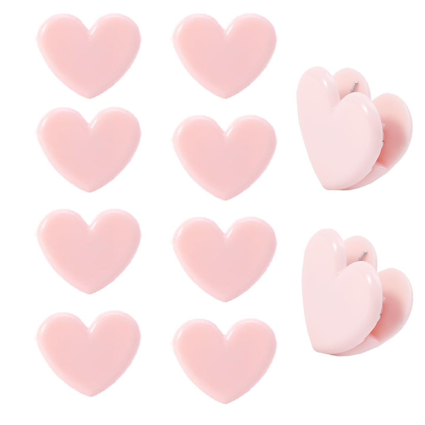 60pcs Heart Shaped Binder Clips,Mini Decorative Paper Clips,Paper and Bag Clips for Coffee Office Photo Picture Pages Holder