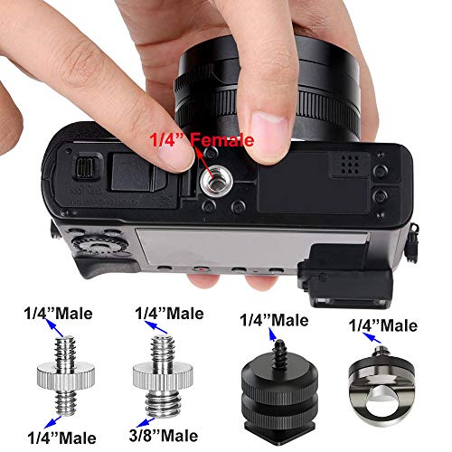 26PCS Camera Screws Mount Set 1/4 Inch and 3/8 Inch Threaded Converter Screws Adapter Flash Shoe Mount for DSLR Camera/Tripod/Monopod/Ballhead/Flash Light/Quick Release Plate
