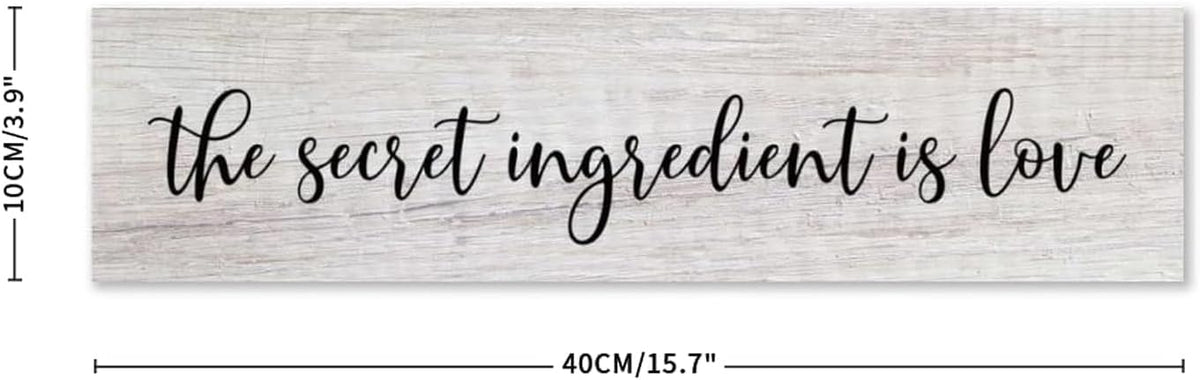 Generic Funny Wood Sign The Secret Ingredient is Love Rustic Wooden Hanging Sign Home Farmhouse Kitchen Wall Decoration 16 x 4 Inch