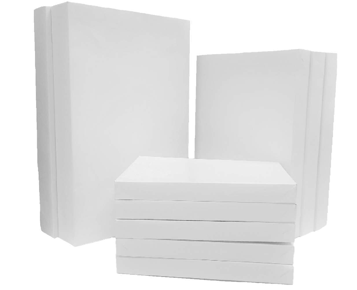 ALEF Set of 10 White Gift Wrap Boxes with Lids – 3 Sizes (17", 14", 10") – Sturdy, Reusable, and Versatile for Holidays, Weddings, Birthdays, and More