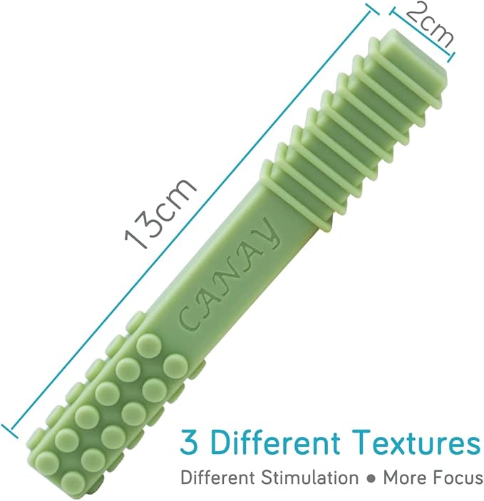 Sensory Chew Stick Toys (5 Pack) - Designed for ADHD, Autism, SPD, Oral Motor Stimulation, Special Needs - Extra Tough Sensory Oral Motor Chew Tool for Mild Chewer (Soft - Mild Chewer)