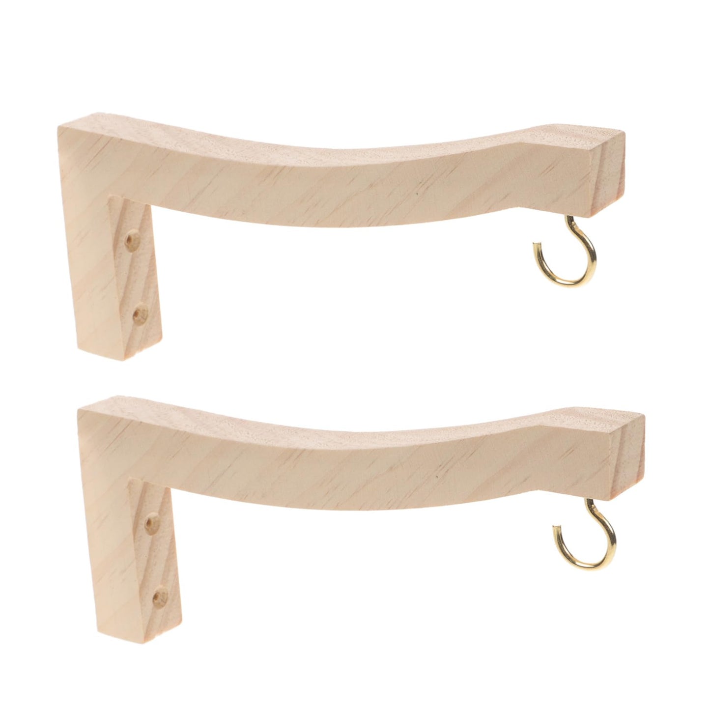 BESPORTBLE 2pcs Hanging Plant Hooks Wooden Plant Hanger for Indoor and Outdoor Decor Easy Install Wall-Mounted Bracket for Lanterns String Lights and Wind Chimes