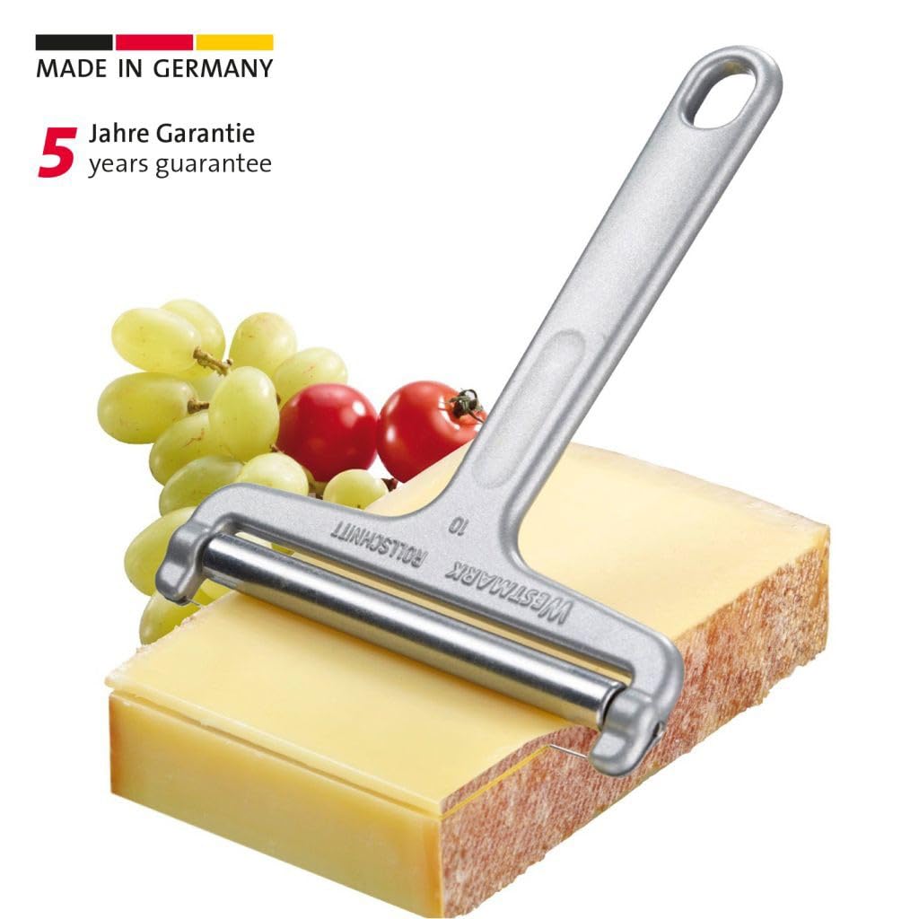 Westmark Wire Cheese Slicer – Stainless Steel Cheese Cutter with Adjustable Angle-Controlled Thickness, German Multipurpose Cheese Slicer for Gouda, Emmental, Edam