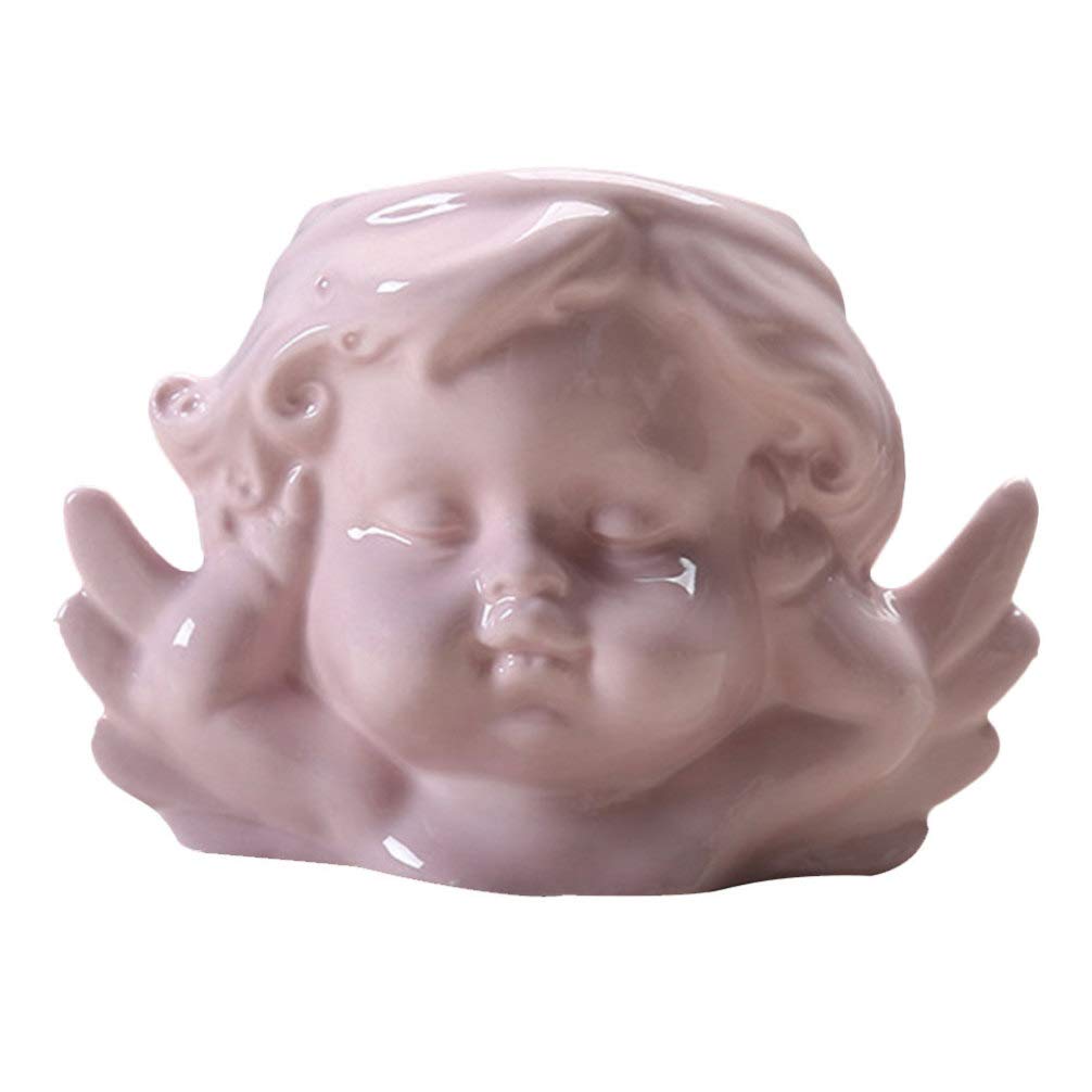 Vaguelly Ceramic Succulent Holder Pink Desktop Planter with Drainage Elegant Flowerpot for Cactus African Violets Home Office Decor Stylish Minimalist Design for Tabletop Display