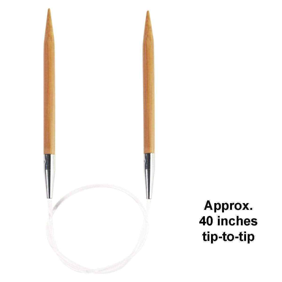 ChiaoGoo Bamboo Patina 40 inch (102cm) Circular Knitting Needles US Size 2 (2.75mm) 2040-2 with Stitch Holder