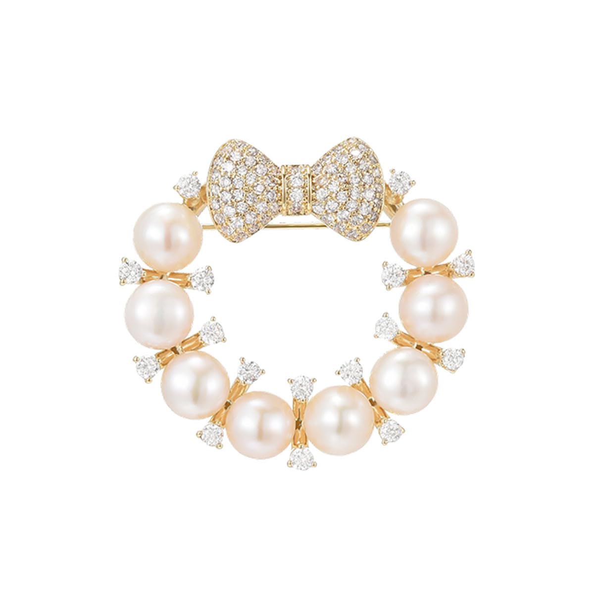 AILONMEI Brooches and Pins for Women Elegant Flower Pearl Brooches Costume Broches Jewelry Lady Christmas Pin for Women (GD-1649)