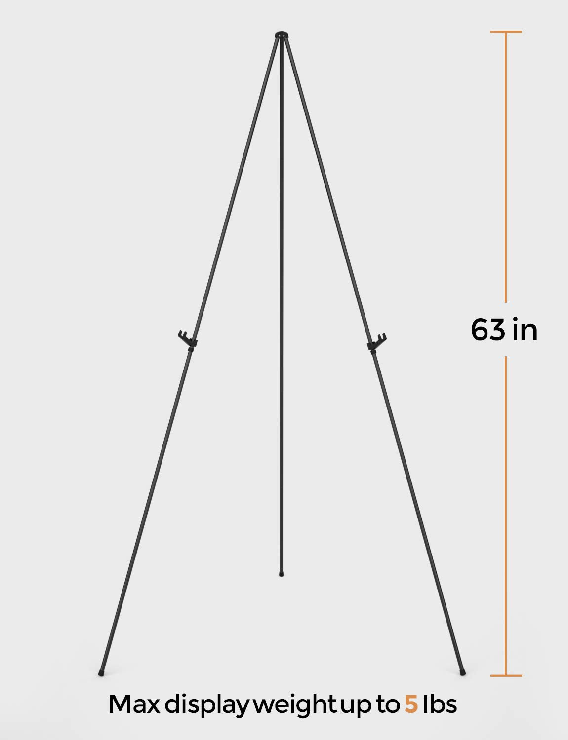 Nicpro Art Folding Easels for Display, 6 Pack 63 Inches Metal Floor Easel Stand Bulk Tripod Black Collapsible for Sign Artist Poster Wedding | with Carry Bag