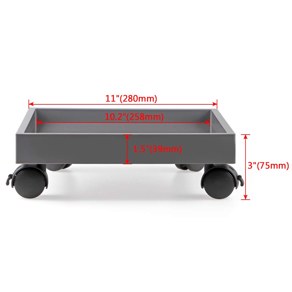 Skelang Square Wheeled Plant Dolly - ABS Planter Trays, Heavy Duty, Load Capacity 110 Lbs