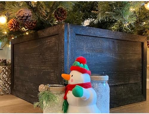 BARNWOODUSA Christmas Tree Collar or Box Made of Reclaimed Wood â€“ Rustic