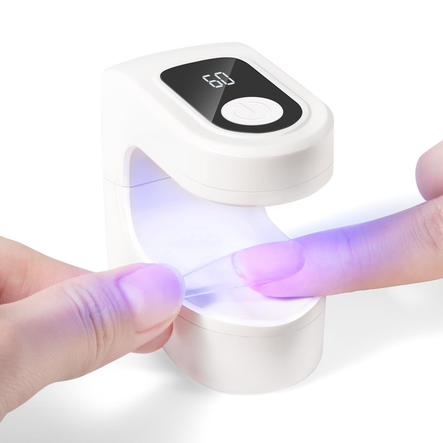 SAVILAND Mini UV Nail Lamp: 10s Flash Cure Cordless Handheld UV Light for Gel Nails, Rechargeable Portable Nail Dryer with LED Display & 2 Timers (30s/60s) for Home DIY & Salon Manicure