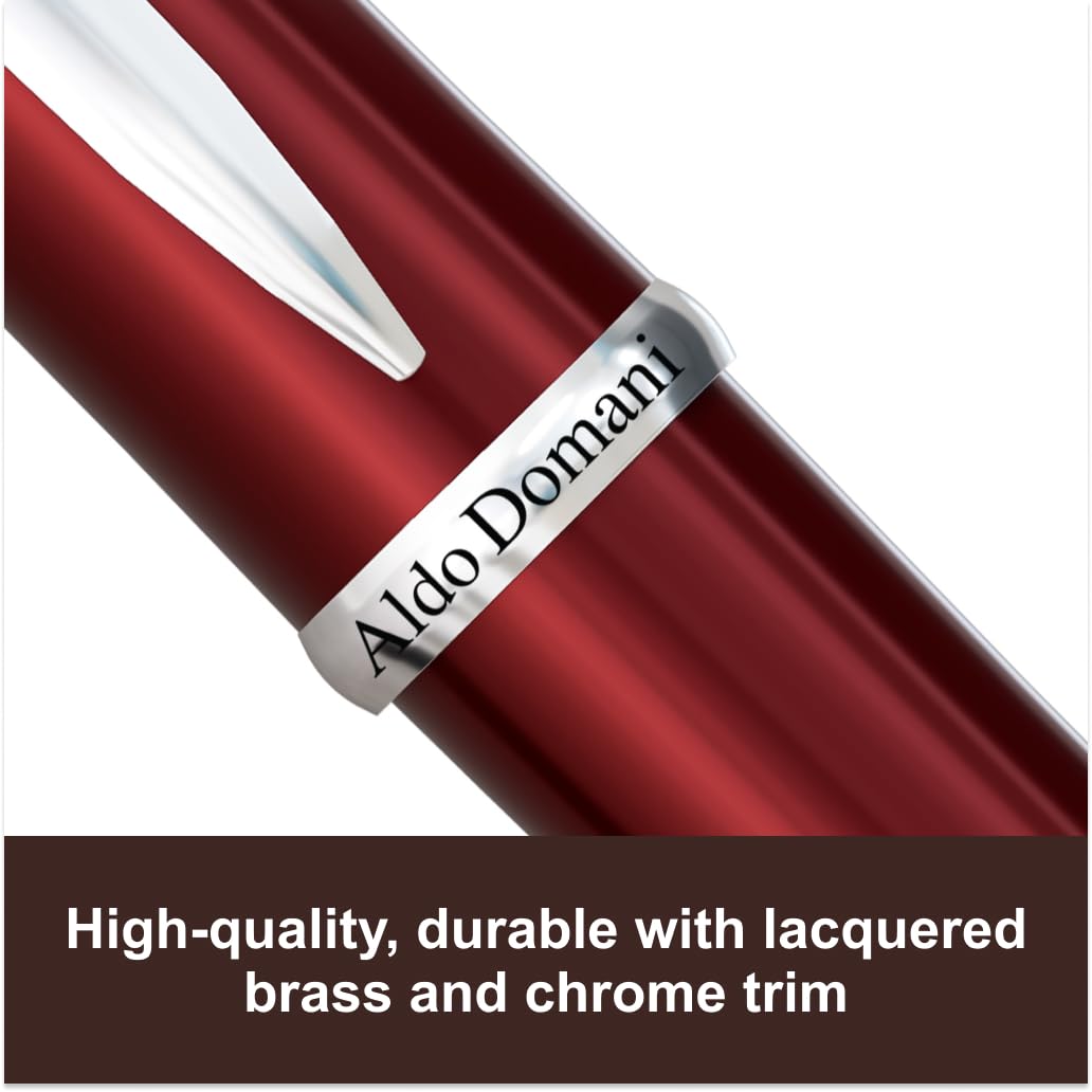 Monteverde USA Aldo Domani Ballpoint Pen - Red, Italian Luxury Design, Smooth Writing