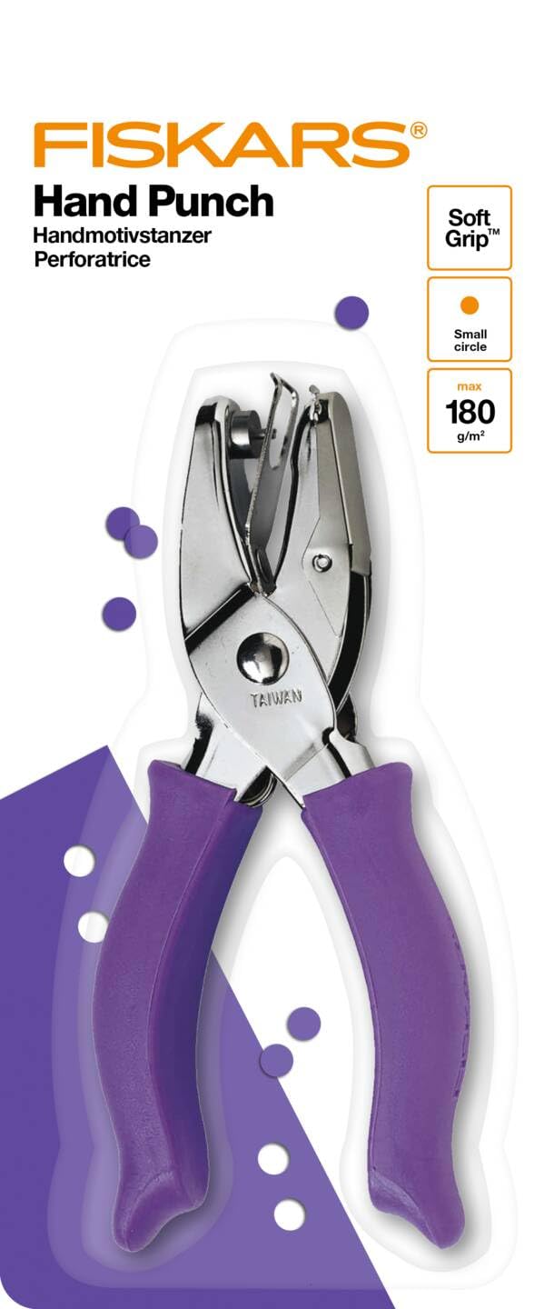 Fiskars 1/16 Inch Hand Punch, Circle, Purple