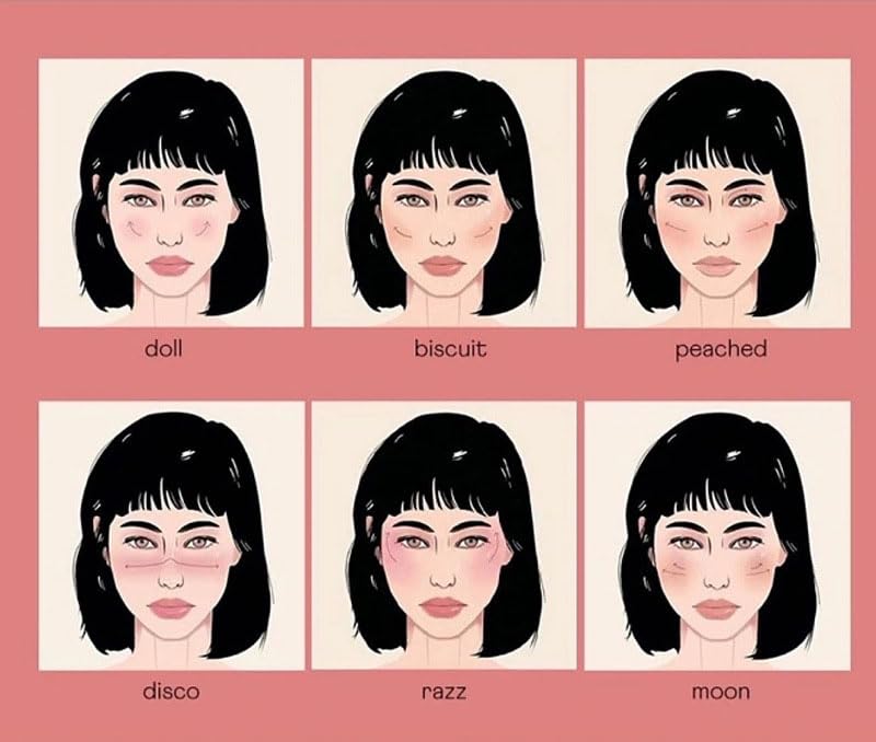 Stamp Liquid Blush Stamp Blush with Heart Shaped Applicator Natural Long Lasting Blush, Light and Airy Makeup for Women (5)