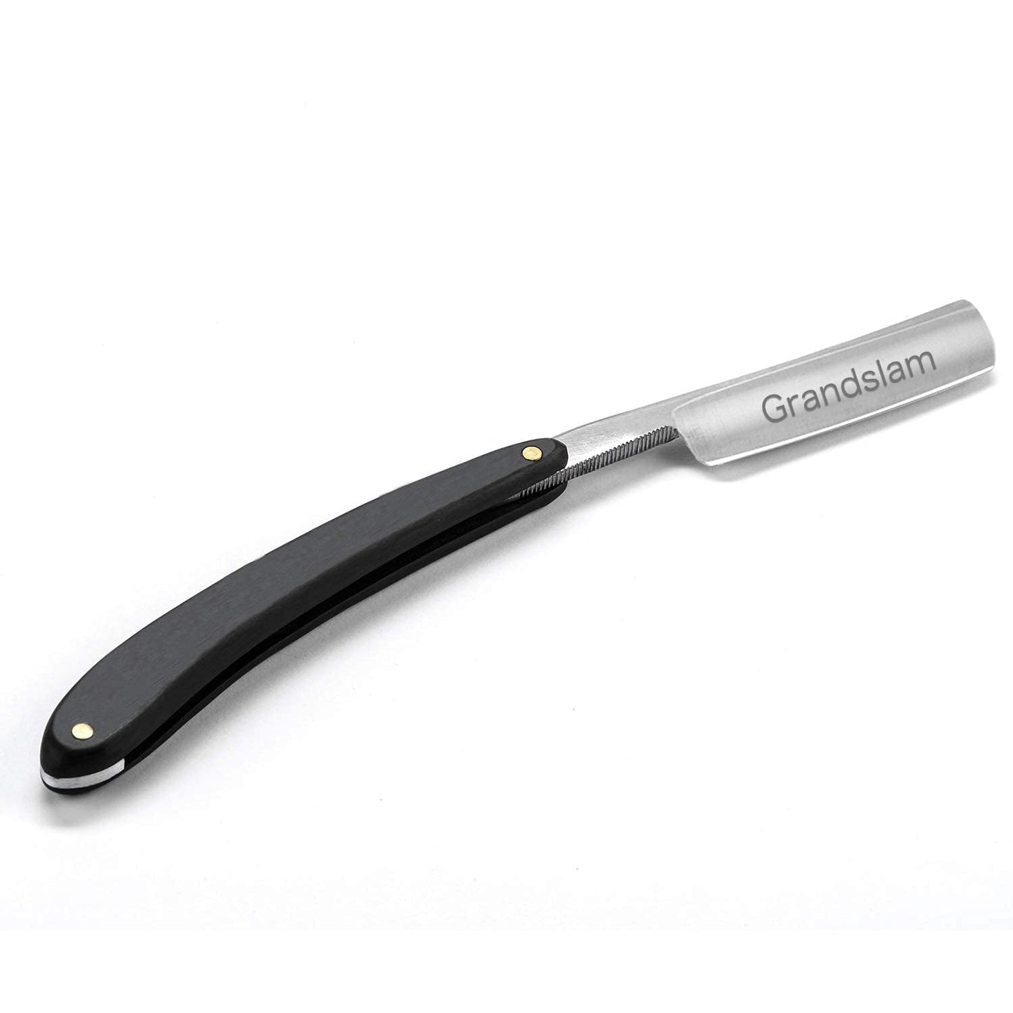 Grandslam Pro Natural Wooden Handle 420 Steel Straight Razor, 2 Layers Long Leather Canvas Strop, Sharpening Stone,2 Side Grit 3000 Waterstone Knife Sharpener