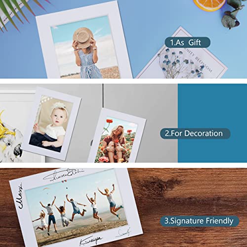 Somime 10 Pack White Photo Board 11x14 Mat for 8.5x11 Photo Mat, White Core Bevel Cut 11x14 Matted Picture Frame Mat Kit Includes 10 Pre Cut Frame Mats & 10 Acid Free Backers & 10 Clear Seal Bags - size: 11x14 10pack white complete set for 8.5x11