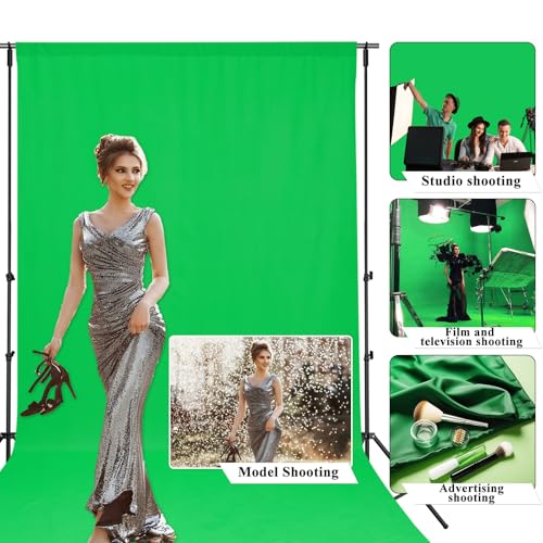 Trlyc Green Background Backdrop - 5x7 FT Backdrops for Photography, Screen, Photo Booth, Video, Studio - color: Green, size: 5x7FT