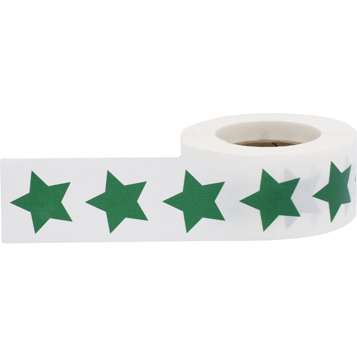 Green Star Stickers, 3/4" Inch, 500 Labels per Roll - Perfect for Reward Systems, Decorating, and Crafting in Schools, Offices, Home and Personal Use