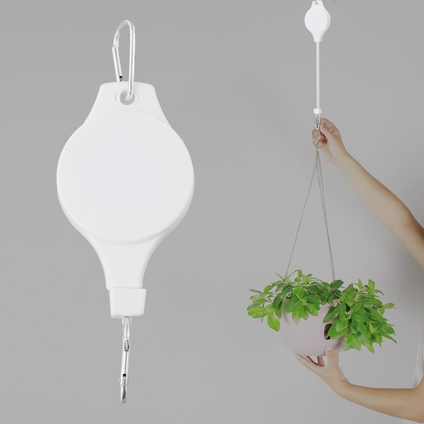 Set of 4 Adjustable Hanging Hooks for Plant Display Perfect for Gardens, Porches, and Home Interiors