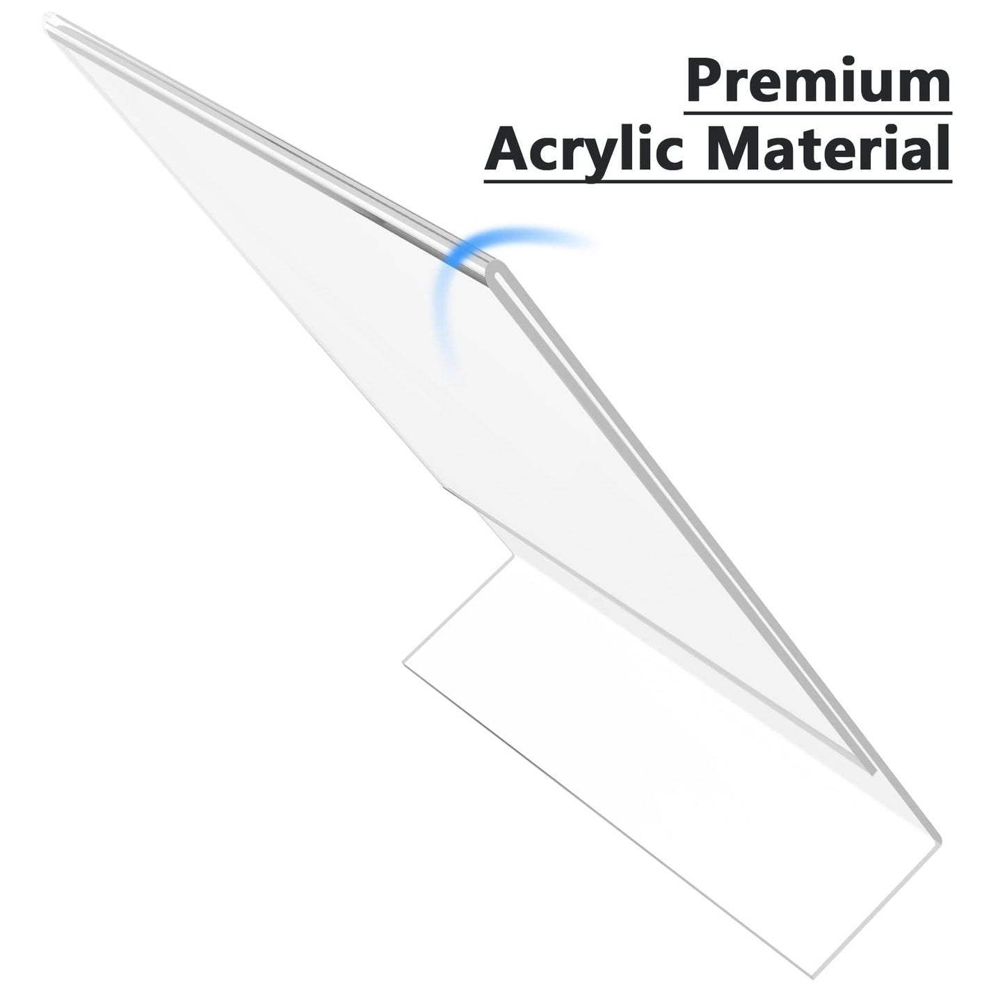 MaxGear Acrylic Sign Holder, Clear Sign Holders Plastic Display Stand 8.5 x 11 Inches Slant Back Countertop Display Picture Frames for Menus, Flyer, Use In Office, Store, 3 Pack