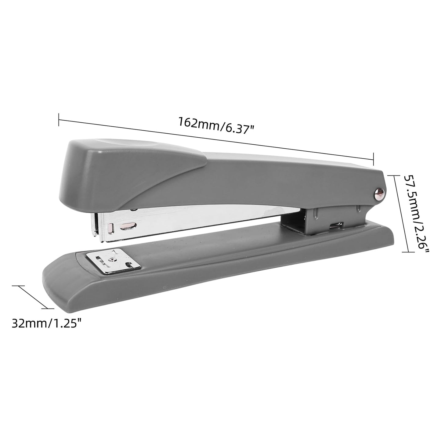 Clipco Stapler with 2000 Staples Full Desk Size Multi Color Red Gray Blue (Pack of 6)