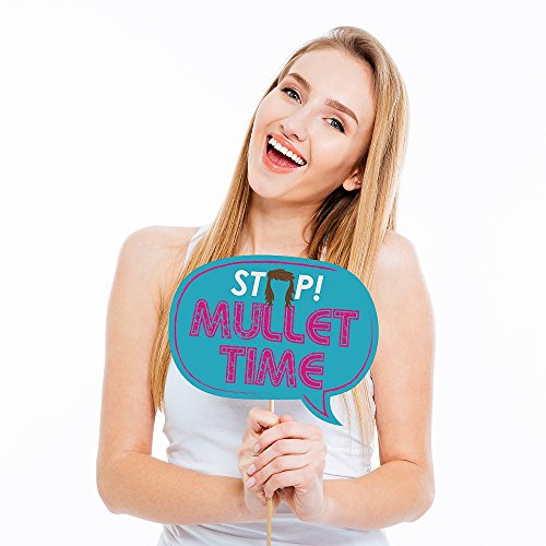 Big Dot of Happiness Funny 80's Retro - Photo Booth Props Kit - 10 Piece - color: 80's Retro