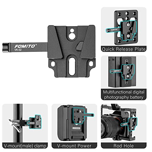 Fomito V-Mount V-Lock Base Station Quick Release Plate VK-02 - color: VK02