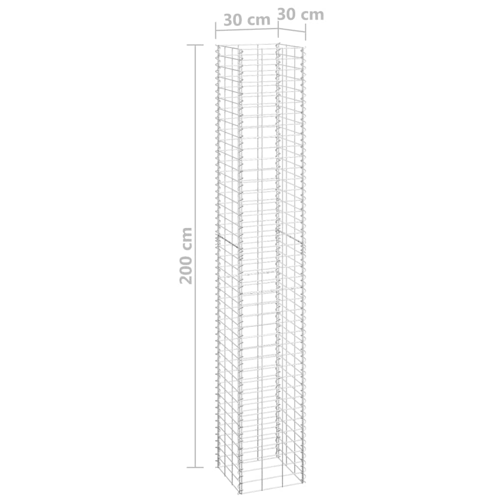 Gabion Raised Bed Silver Iron Medium Durable Gabion Raised Bed, Gardening, Pots & Planters, 151252