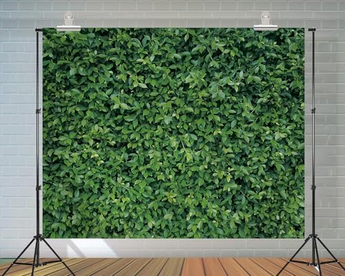 5x3ft Fabric 3D Green Leaves Grass Backdrop Spring Greenery Grass Wall Photography Background for Birthday Party Baby Shower Room Wall Decor Supplies Booth Props - size: 5X3ft